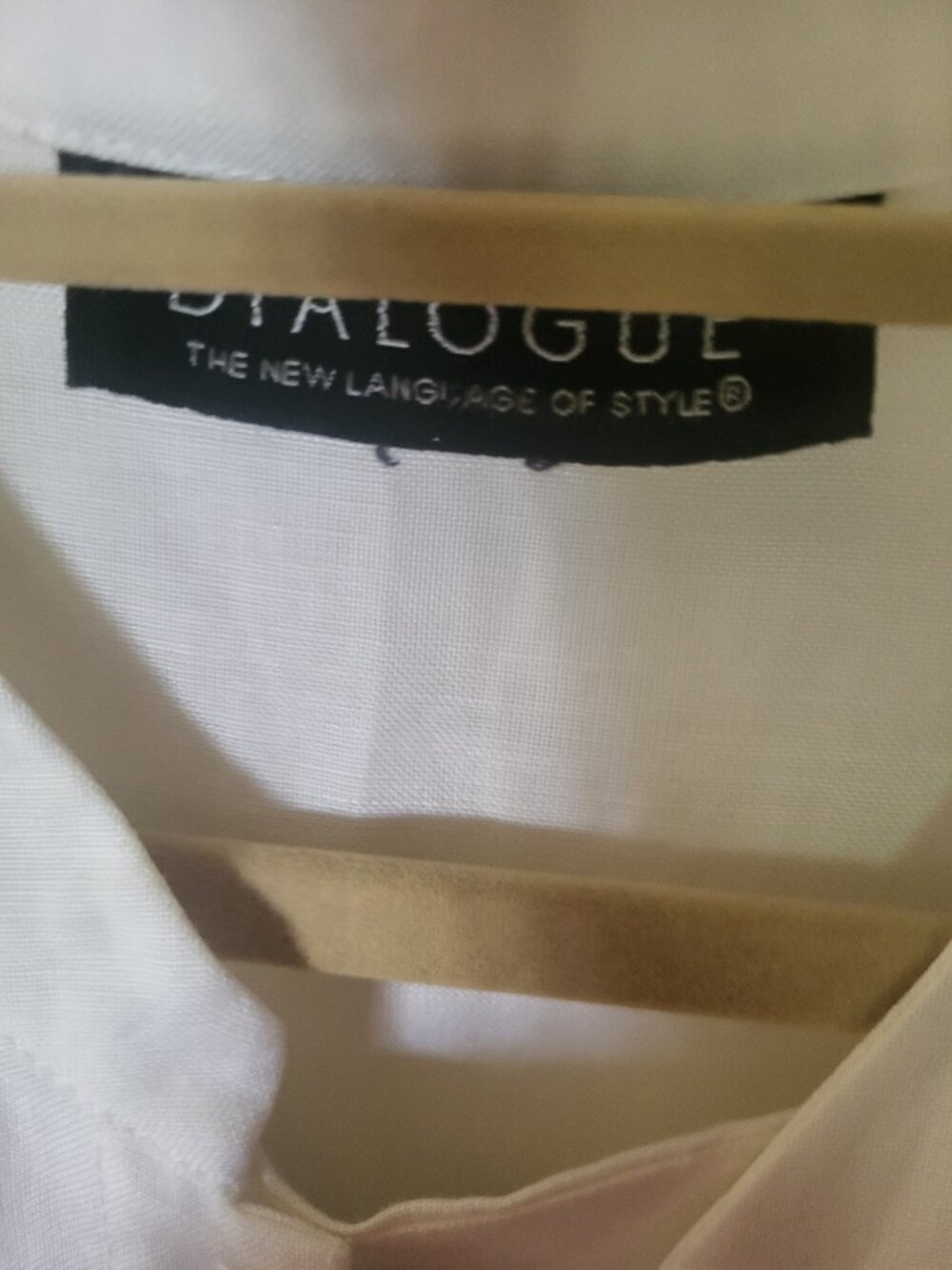 Dialogue 2-Piece Linen Blend Tank & Pintuck Blouse Set White L - Picture 3 of 6